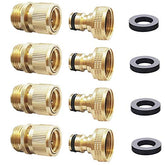 HQMPC brass quick connect front view shows sturdy connectors for durability
