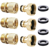 HQMPC garden hose quick connector brass assembly enables seamless hose setup.