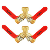 HQMPC garden hose Y valve brass body for full-port high-flow