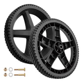 HQPASFY 12in wheel front view shows rugged tread for better traction.