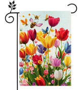 Hsrvivi spring tulip garden flag 12x18 brightens outdoor decor.