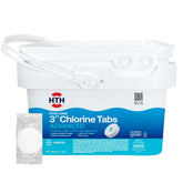 HTH 42052W chlorine tabs advanced bottle for easy dosing and long-lasting sanitizing.