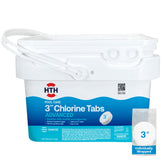 HTH 42053W chlorine tabs closeup showing compact, individually wrapped sanitizing power.
