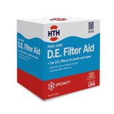 HTH 67121 DE filter aid 10lb container boosts pool filtration efficiency.