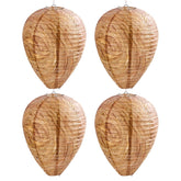 htiepf wasp nest hanging brown 4-pack for outdoor decor and ambiance