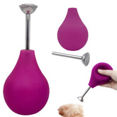 Huaerle ball sprinkler for wet felting shows precise water distribution for even felting results.