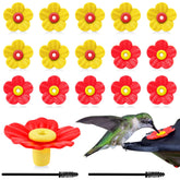 Hualleko 16-set hummingbird feeder flowers attract more visiting birds.