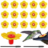 Hualleko hummingbird feeder flowers set attracts visitors with lifelike blooms.