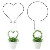 Hufopik Circle shape trellis supports potted plants for elegant indoor greenery.
