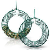 HugeLeaf two-piece peanut bird feeder wreath ready for outdoor display and easy filling
