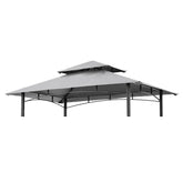 Hugline grill gazebo canopy top gray 5x8 protects your grilling space from sun and rain