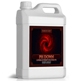 Humboldts Secret pH Down bottle closeup showing concentrated formula for precise pH adjustments.