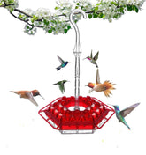 Hummingbird Feeder outdoors with 30 feeding ports attracts multiple hummingbirds