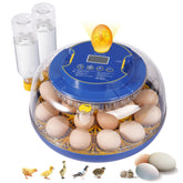 Humorrap 18-egg incubator front panel with intuitive controls for steady temperature and humidity.