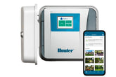 Hunter Hydrawise HPC400 front view showing smart irrigation control for water savings