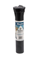 Hunter PROS-06 pop-up sprinkler body with ribbed exterior for secure soil fit.