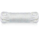 Huouo flagpole rope quarter-inch 50ft solid braid on a pole for durable outdoor displays.