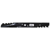 Husqvarna 587199603 blade front view highlights precise 22-inch mulching edge for even cuts