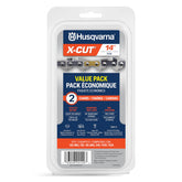 Husqvarna X-Cut S93G 14-inch chain pack-two for easy replacement.