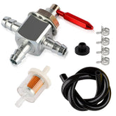HUSWELL two-way fuel valve mounted on a mower for precise fuel control