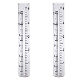 HUTNUOY 5-inch glass rain gauge tube close-up for precise readings