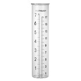 HUTNUOY 7inch capacity rain gauge tube with clear markings for easy outdoor readings