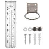 HUTNUOY fence-mount rain gauge bracket for easy outdoor readings.