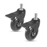 HUTUDAN HDW302 3-inch caster wheels with brake for easy grill mobility