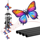 HUVNSOCH butterfly wind chime main butterfly with graceful movement and soft outdoor tones