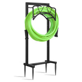 HWRHTR freestanding hose holder with base spikes for stable outdoor use.