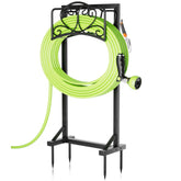 HXJLJY garden hose holder with base triangle supports up to 160 ft hose