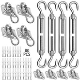 HYASIA sun shade hardware kit overview for sturdy outdoor shade sail installation