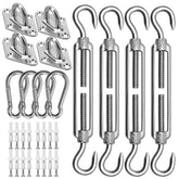 HYASIA sun shade hardware kit 6-inch rectangular assembly for durable outdoor shade sails.