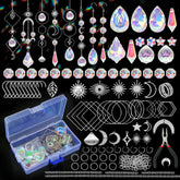 HYBEADS DIY suncatcher kit with 200pcs accessories for custom crystal decor