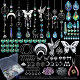 HYBEADS suncatchers kit contents with varied components for creative decor