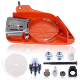 Hyceker CS-370 CS-400 chain brake side cover front view for easy compatibility.