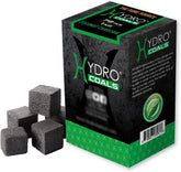 Hydro coconut charcoal cubes packaging, highlighting convenient 1 kg bag for easy grilling prep.