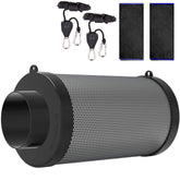 HYDROWE 6 Inch carbon filter front view showing odor control for grow tents