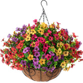 HyeFlora hanging basket full view for outdoor decoration with vibrant color