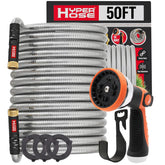 Hyper Hose 50ft metal garden hose ready for tough outdoor watering