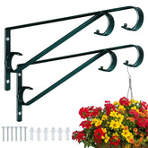 Hystun outdoor plant hanger on wall for sturdy, weather-ready display.