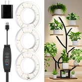 Hywyimlait 3-head ring light mounted on ceiling for compact cabinet plant lighting