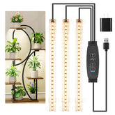 Hywyimlait LED grow light strip highlighting seedlings thriving on a shelf