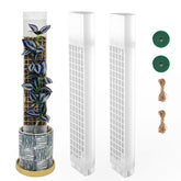 HYYZ moss pole assembly stack showing expandable design for climbing plants.