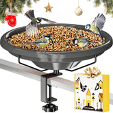 iBorn bird bath deck mounted 12 inch bowl ready for outdoor use and birds