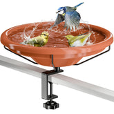 iBorn Bird Bath deck-mounted 12-inch bowl ready for year-round backyard visitors