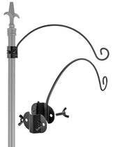 iBorn bird feeder hangers on a 1-inch pole adding extra feeding stations