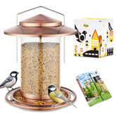 iBorn outdoor feeder with 6 ports provides durable weather-ready feeding for cardinals and songbirds
