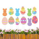Iceyyyy bunny Easter stake brightens pots with cheerful color and seasonal charm