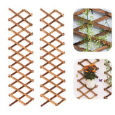 Iceyyyy wood lattice wall planter 2-pack mounted on wall for a compact vertical garden.